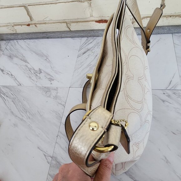 Euc Rare Vintage Coach Linen Penelope Crossbody Bag Shoulder Purse - Picture 6 of 12